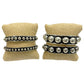 Bold Silver Studded Stretch Bracelets – Chunky Stackable Statement