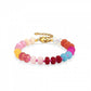 Candy Pop Resin Beaded Bracelet with Gold Clasp | Colorful Boho Jewelry
