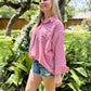 Red Gingham Oversized Button Down Shirt | The Gussied Goose Boutique