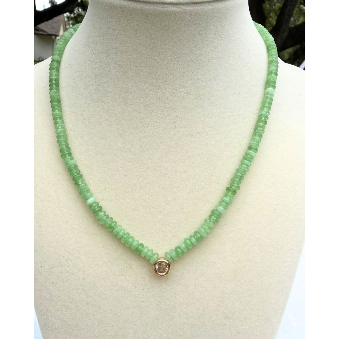 Jade Semi-Precious Stone Beaded Necklace