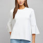 Flare Bell Sleeve Sweater, Winter White