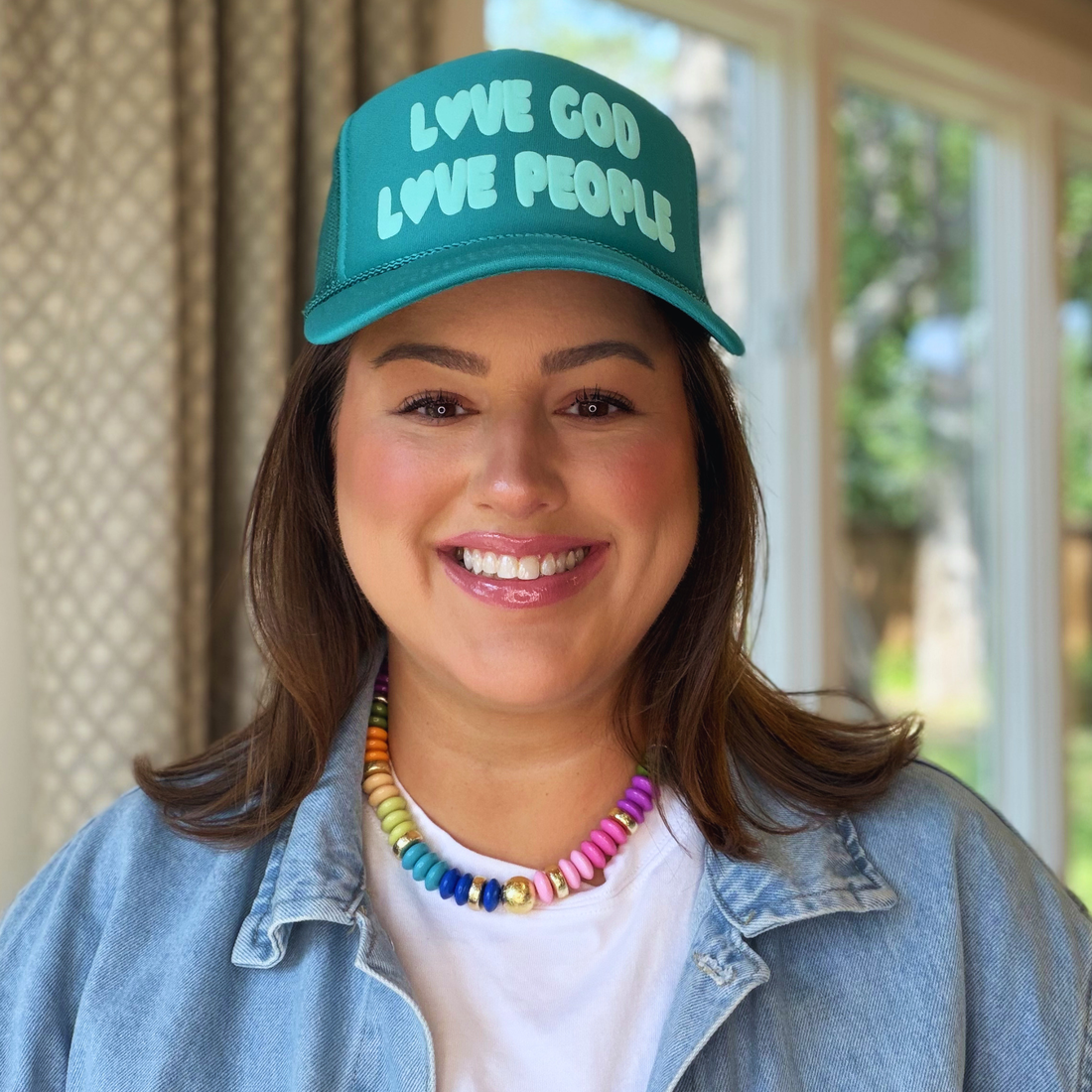 Love God Love People Trucker Hat | The Gussied Goose Boutique