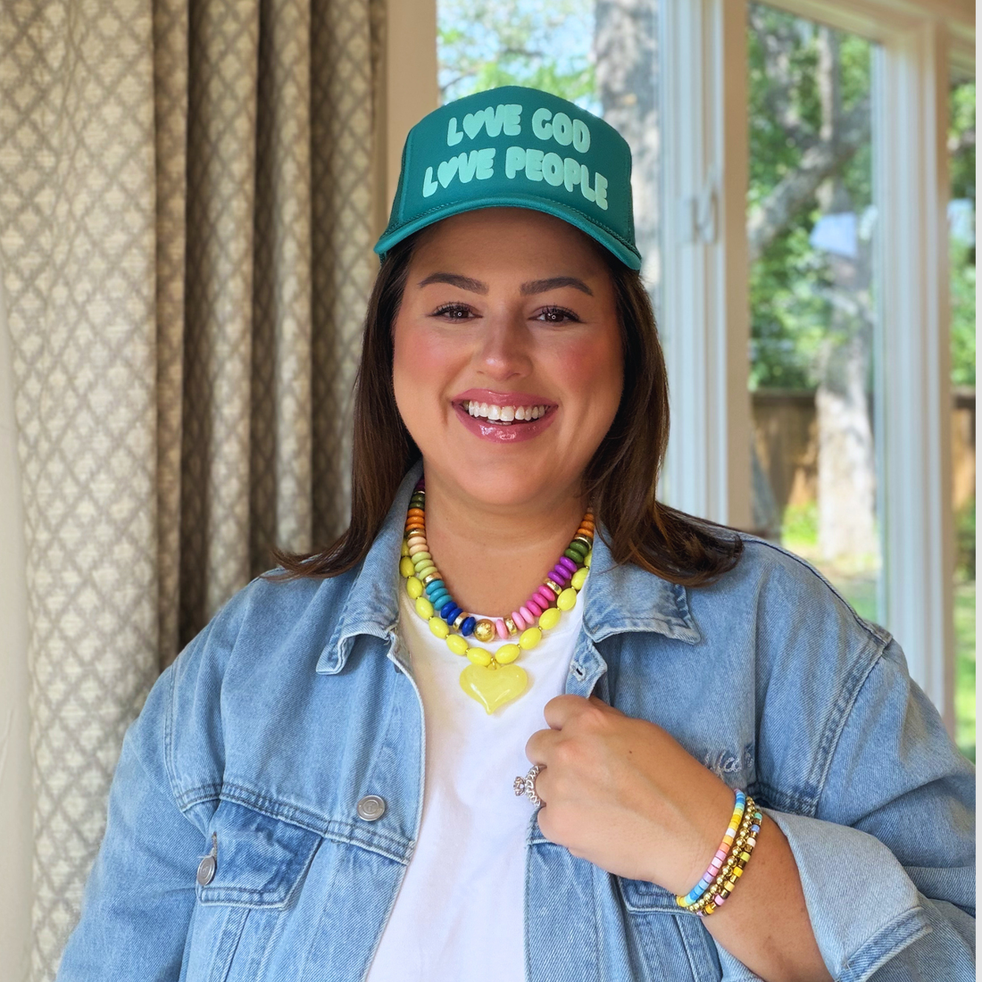 Love God Love People Trucker Hat | The Gussied Goose Boutique