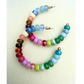 Candy Pop Resin Hoop Earrings | Colorful Boho Statement Earrings