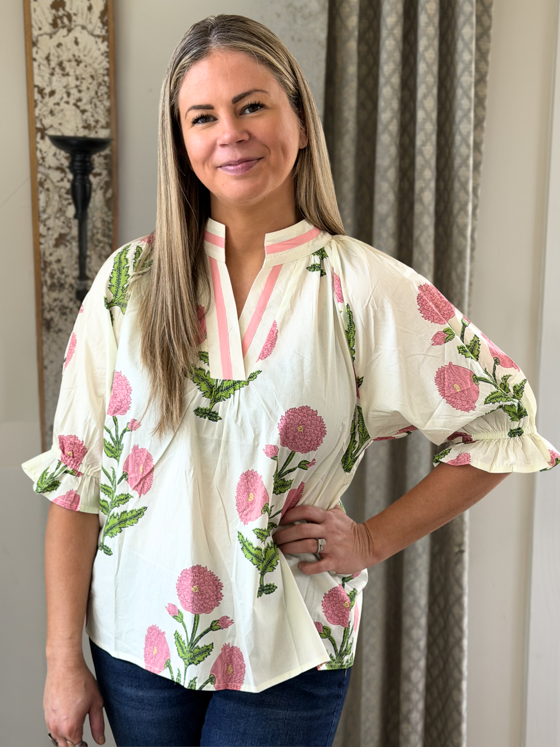 Blushing Dahlia Blouse