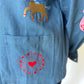 Embroidered Denim Jacket, Multicolor