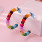 Candy Pop Resin Hoop Earrings | Colorful Boho Statement Earrings