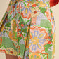 Floral Pleated High Waist Shorts | Colorful Vintage-Inspired Print Summer Shorts