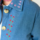 Embroidered Denim Jacket, Multicolor