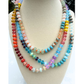 Mixed Stone Beaded Necklace | Colorful Semi-Precious Layering Necklace