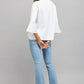 Flare Bell Sleeve Sweater, Winter White