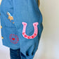 Embroidered Denim Jacket, Multicolor