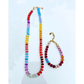 Candy Pop Resin Beaded Bracelet with Gold Clasp | Colorful Boho Jewelry