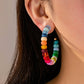 Candy Pop Resin Hoop Earrings | Colorful Boho Statement Earrings