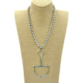 Equestrian Horse Bit Necklace – Silver Statement Chain Jewelry