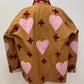 Heirloom Heart Jacket | Brown & Pink Reversible Embroidered Jacket