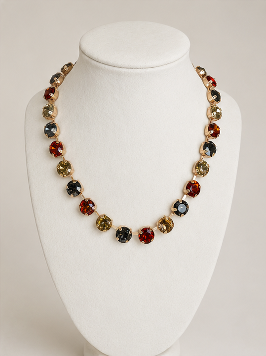 Crystal Rhinestone Necklace, Autumn