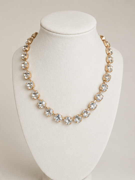 Crystal Rhinestone Necklace, Clear
