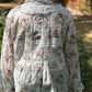 Woven Button-Down Blouse, White Floral Print