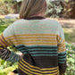 Mixed Stripe Cardigan, Brown/Mustard