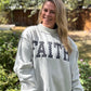 FAITH | Embroidered Polka-Dot Mock Neck Sweatshirt