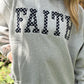 FAITH | Embroidered Polka-Dot Mock Neck Sweatshirt