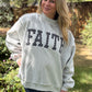 FAITH | Embroidered Polka-Dot Mock Neck Sweatshirt