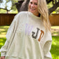 WWJD Embroidered Mock Neck Sweatshirt