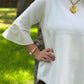 Flare Bell Sleeve Sweater, Winter White