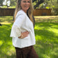 Flare Bell Sleeve Sweater, Winter White