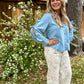 Bow Denim Top