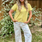Sunbeam Cardigan | Light Yellow Short Sleeve Knit Cardigan