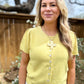 Sunbeam Cardigan | Light Yellow Short Sleeve Knit Cardigan
