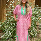 Blushing Botanica Caftan