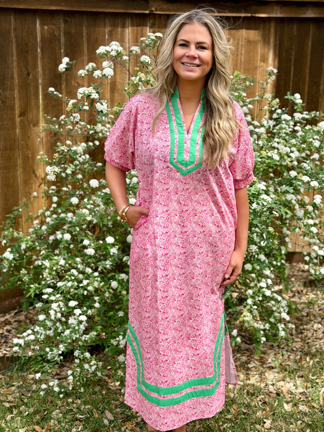 Blushing Botanica Caftan