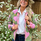 Heirloom Heart Jacket | Olive & Pink Reversible Embroidered Jacket