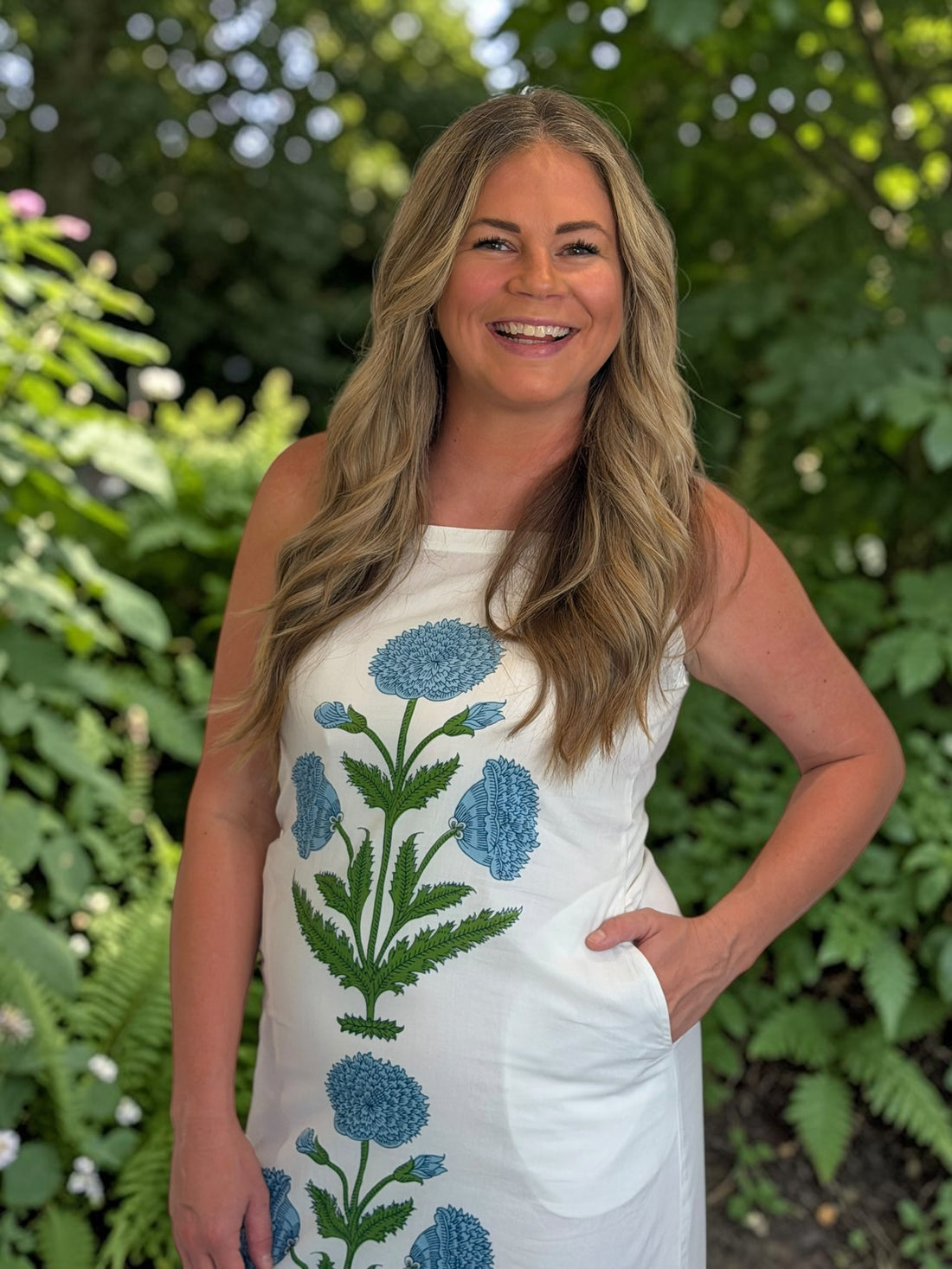 Heirloom Bloom Dress | Organic Cotton Hand Block Print Maxi Dress