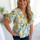 Sunflower Darling Blouse | Light Blue Floral Top
