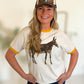 Kickin’ Around Tee | Vintage Donkey Graphic Ringer Tee