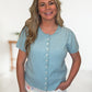 Blue Skies Cardigan | Light Blue Short Sleeve Knit Cardigan