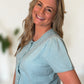 Blue Skies Cardigan | Light Blue Short Sleeve Knit Cardigan