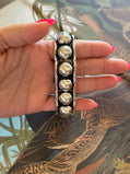 Bold Silver Studded Stretch Bracelets – Chunky Stackable Statement