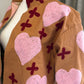 Heirloom Heart Jacket | Brown & Pink Reversible Embroidered Jacket