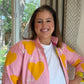 Heirloom Heart Jacket | Pink & Yellow Reversible Embroidered Jacket