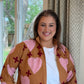 Heirloom Heart Jacket | Brown & Pink Reversible Embroidered Jacket