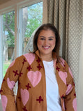 Heirloom Heart Jacket | Brown & Pink Reversible Embroidered Jacket