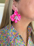 Magnolia Bloom 18K Gold Dipped Statement Earrings