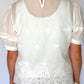Women's White Eyelet Embroidered Blouse | The Gussied Goose Boutique