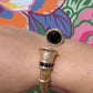 Jeweled Gold Hinged Cuff Bracelet