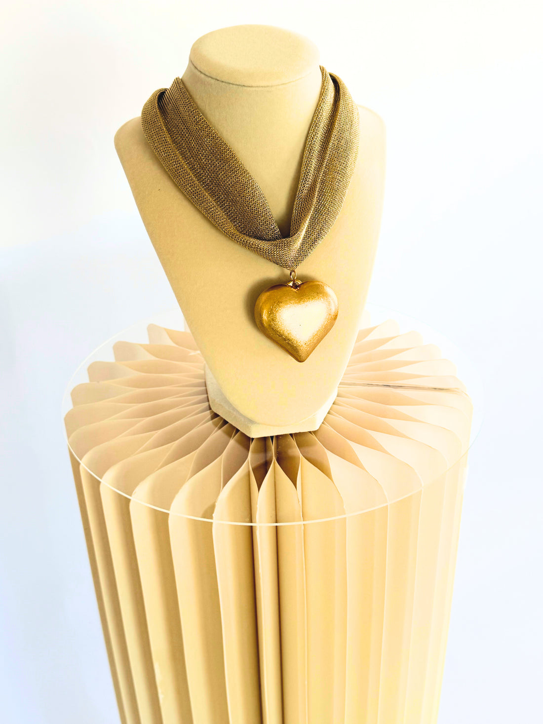The Sweetheart Necklace - Gold + Mesh